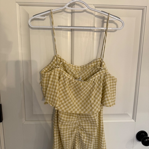 New! GANNI Gingham Check-Print Ruffled Minidress 45260 - Picture 9 of 14